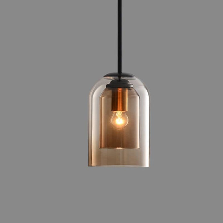 Elegant lysekrone i dobbelt glass - AuraGlas