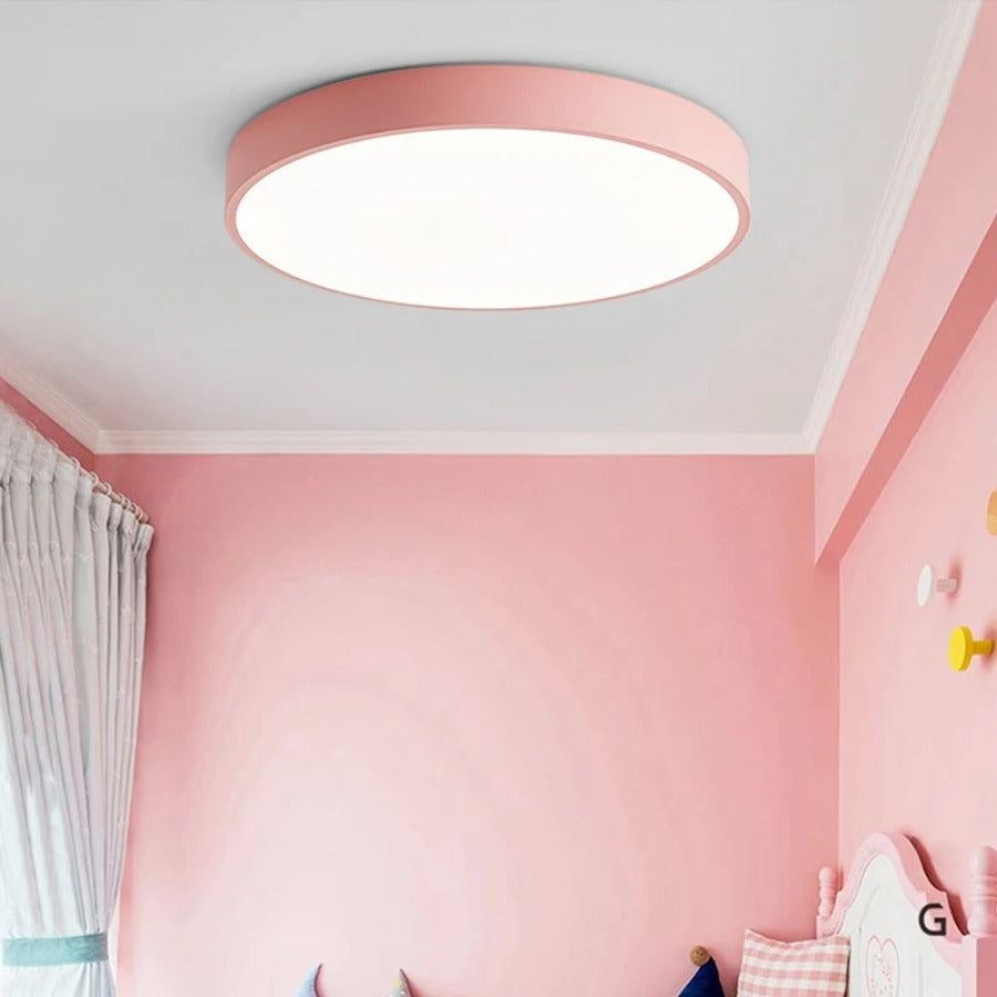 Rund Nordic Macaron-taklampe i tre