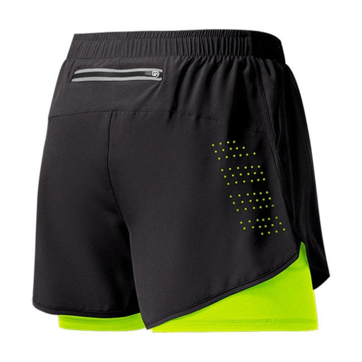 Quick-drying running shorts with zipper for men