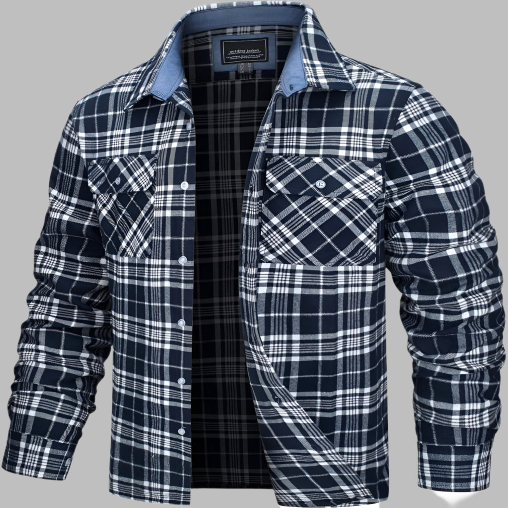 Checked flannel shirt in cotton – Lumberjack style