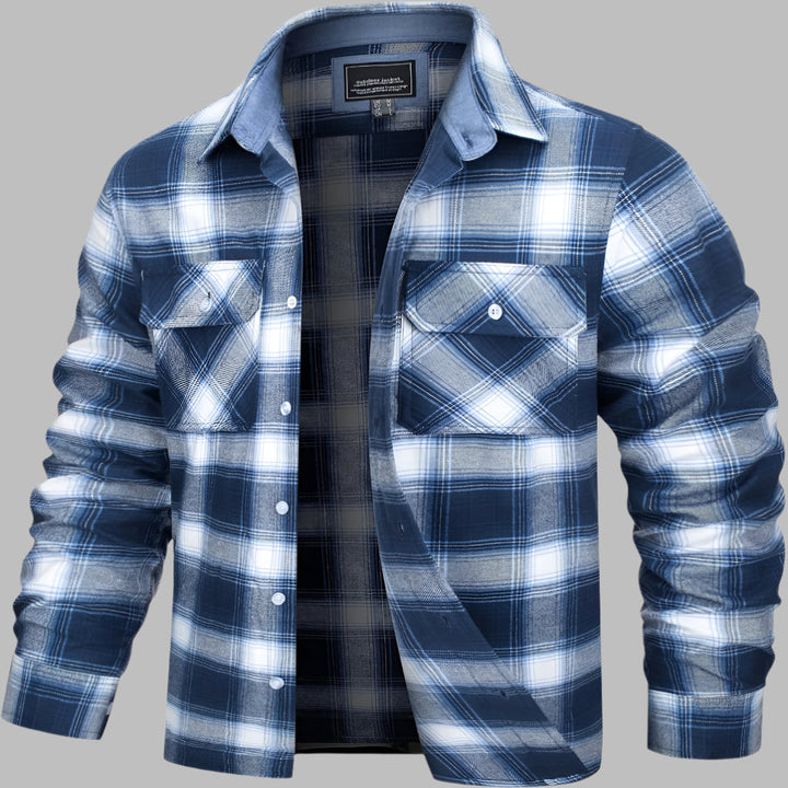 Checked flannel shirt in cotton – Lumberjack style