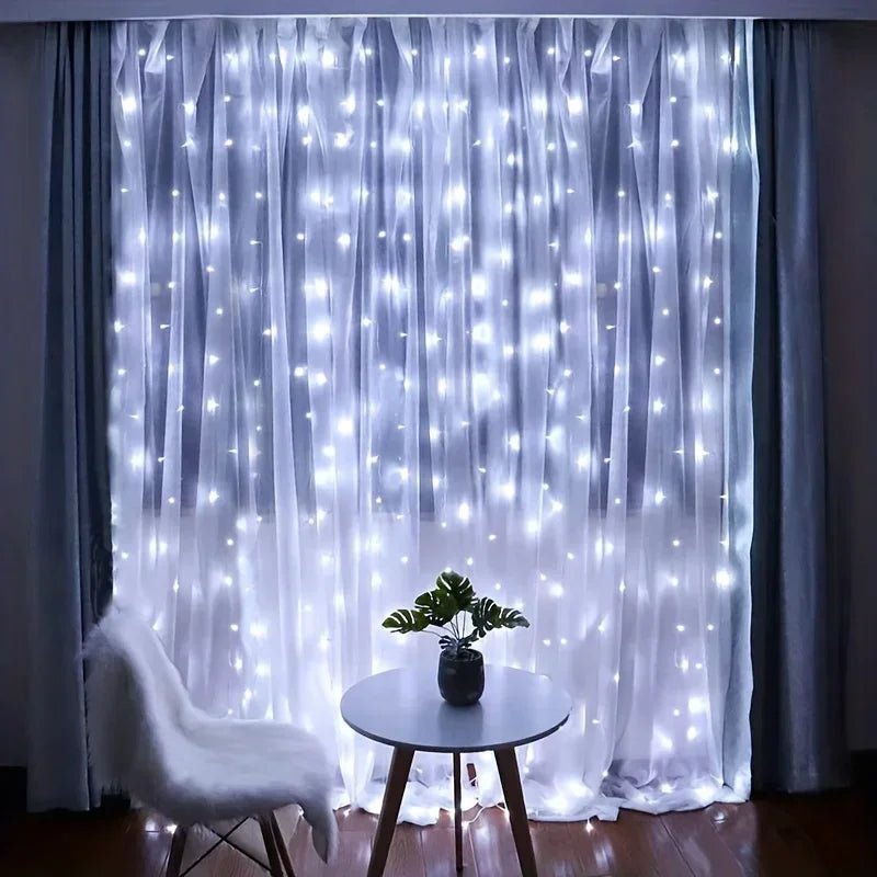 USB LED-gardinlys med fjernkontroll