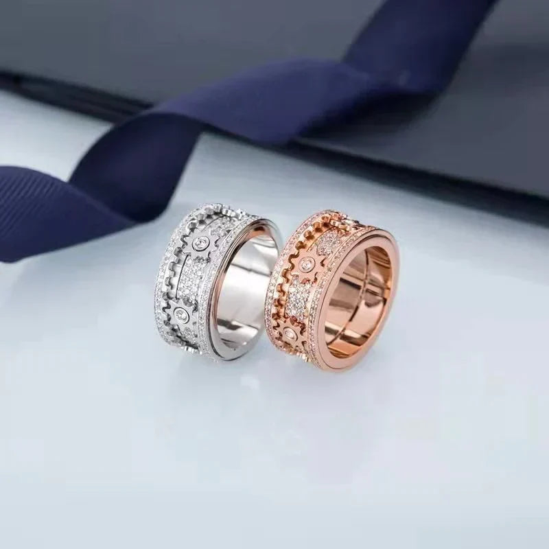 Spinnring med roterende design