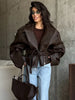 Ladies suede leather bomber jacket