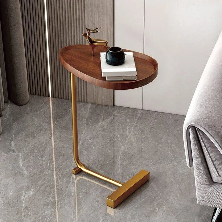 Nirethia - Mobilt C-formet sofabord ideelt for sofa eller seng