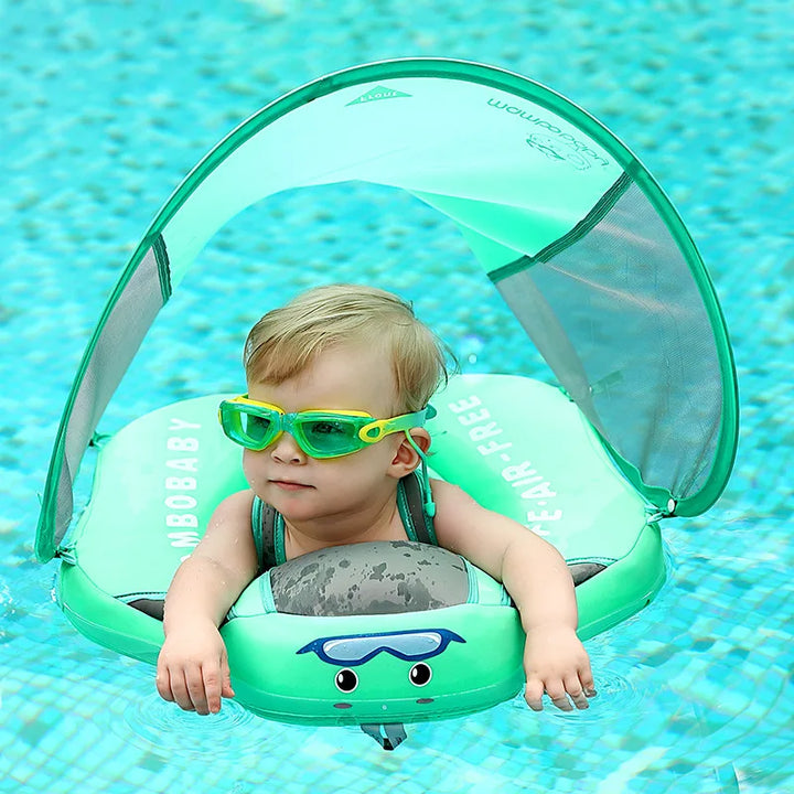 Swimming ring for baby and toddler with sunshade