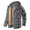Checkered hooded jacket for men