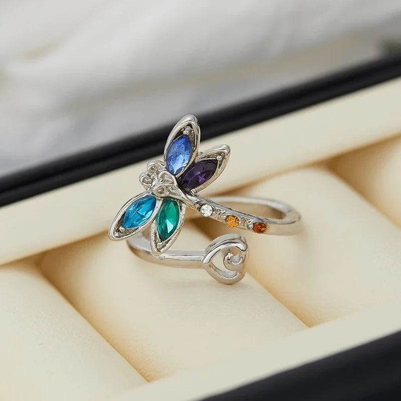 Vintage Øyenstikker Justerbar ring