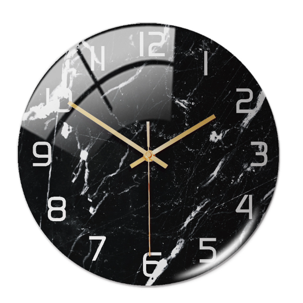Elegant veggklokke med marmoreffekt – MarbleTime