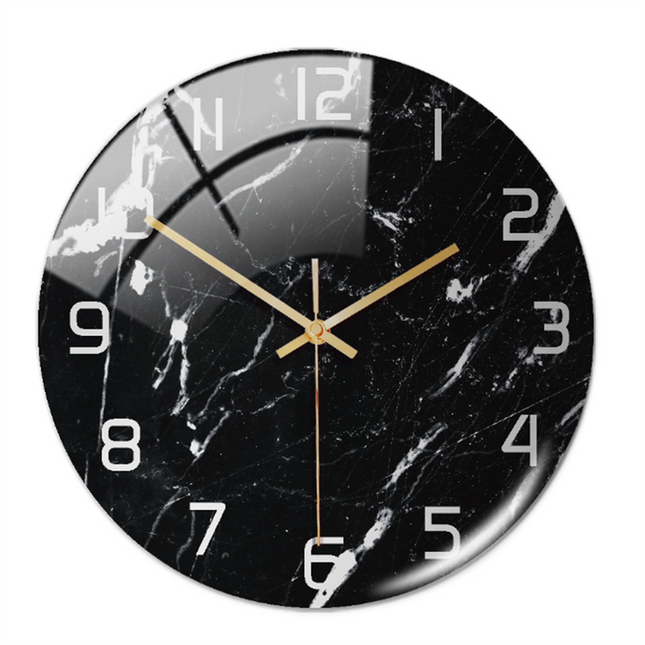 Elegant veggklokke med marmoreffekt – MarbleTime
