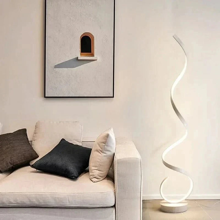 LED-gulvlampe i spiralform, dimbar, 130 cm