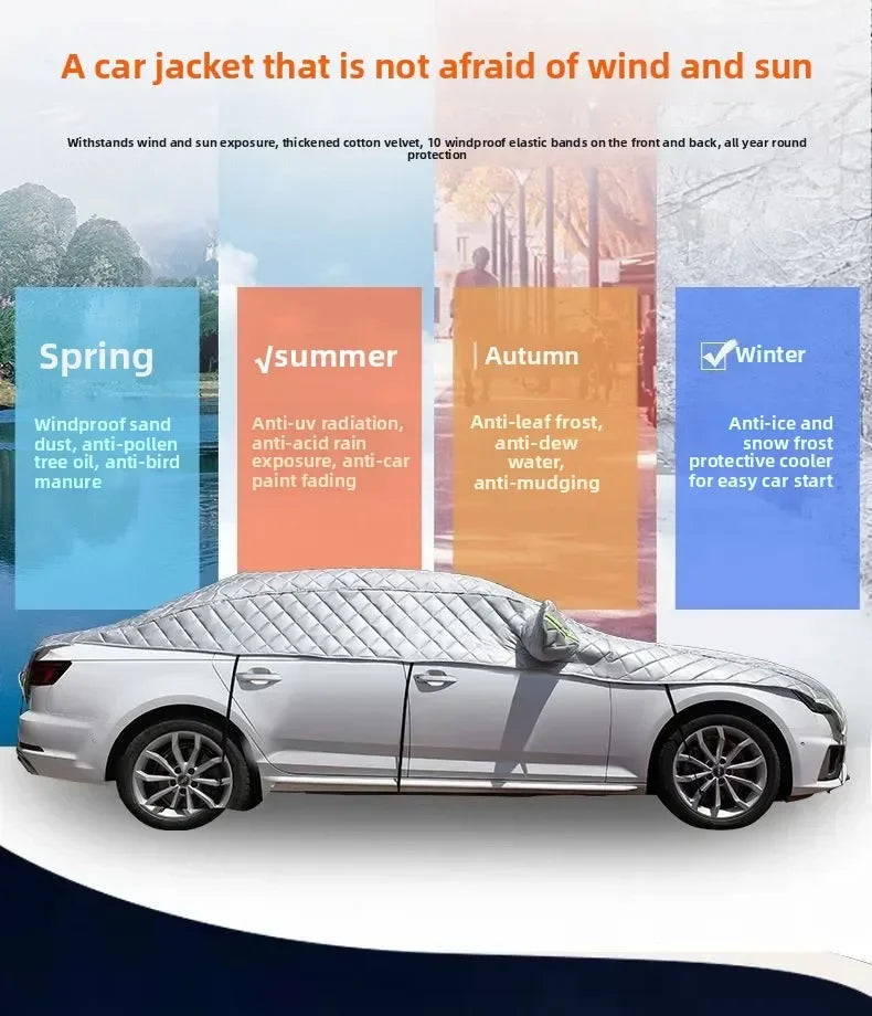 AutoProtect Biltrekk | Vanntett & UV-bestandig | Årlig Beskyttelse mot Sol, Snø & Hagl
