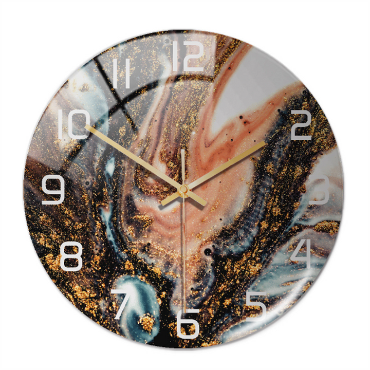 Elegant veggklokke med marmoreffekt – MarbleTime