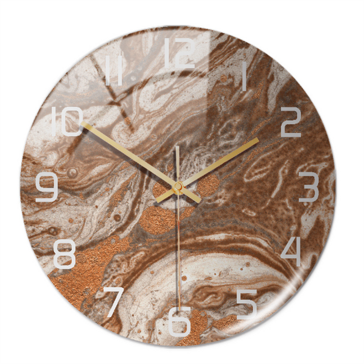 Elegant veggklokke med marmoreffekt – MarbleTime