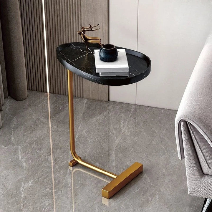 Nirethia - Mobilt C-formet sofabord ideelt for sofa eller seng