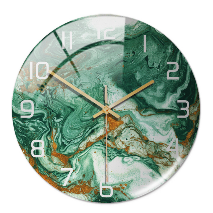 Elegant veggklokke med marmoreffekt – MarbleTime