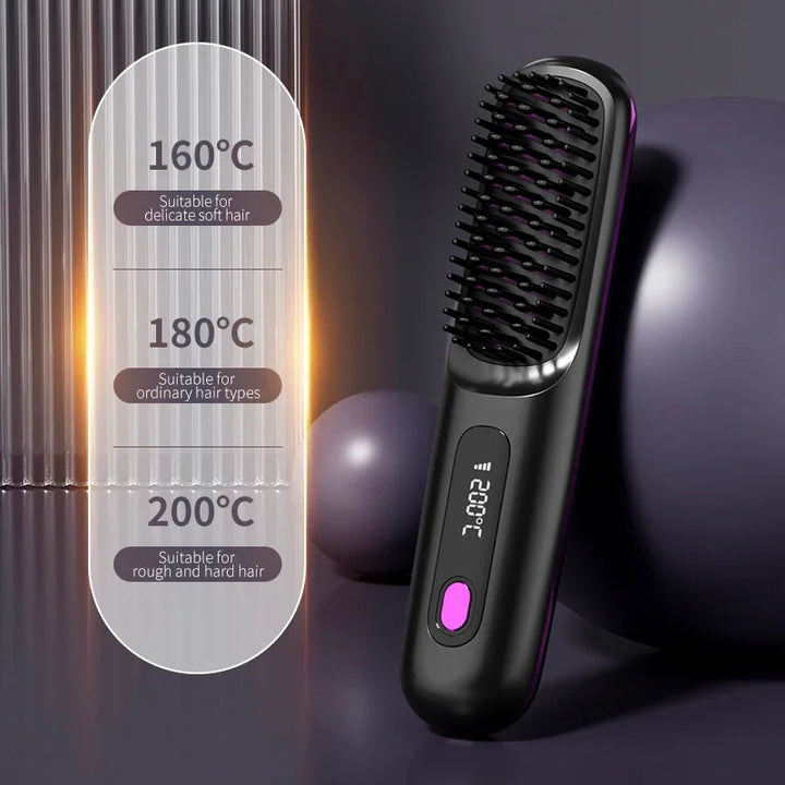 Glissara | Trådløs Rettetang | USB-lading og LCD-display | Keramikk- og Ionteknologi