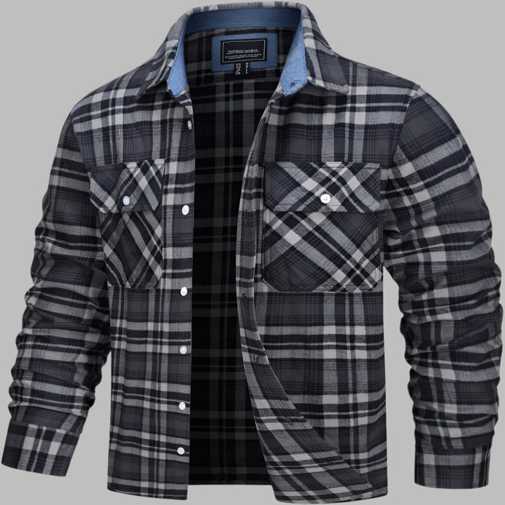 Checked flannel shirt in cotton – Lumberjack style