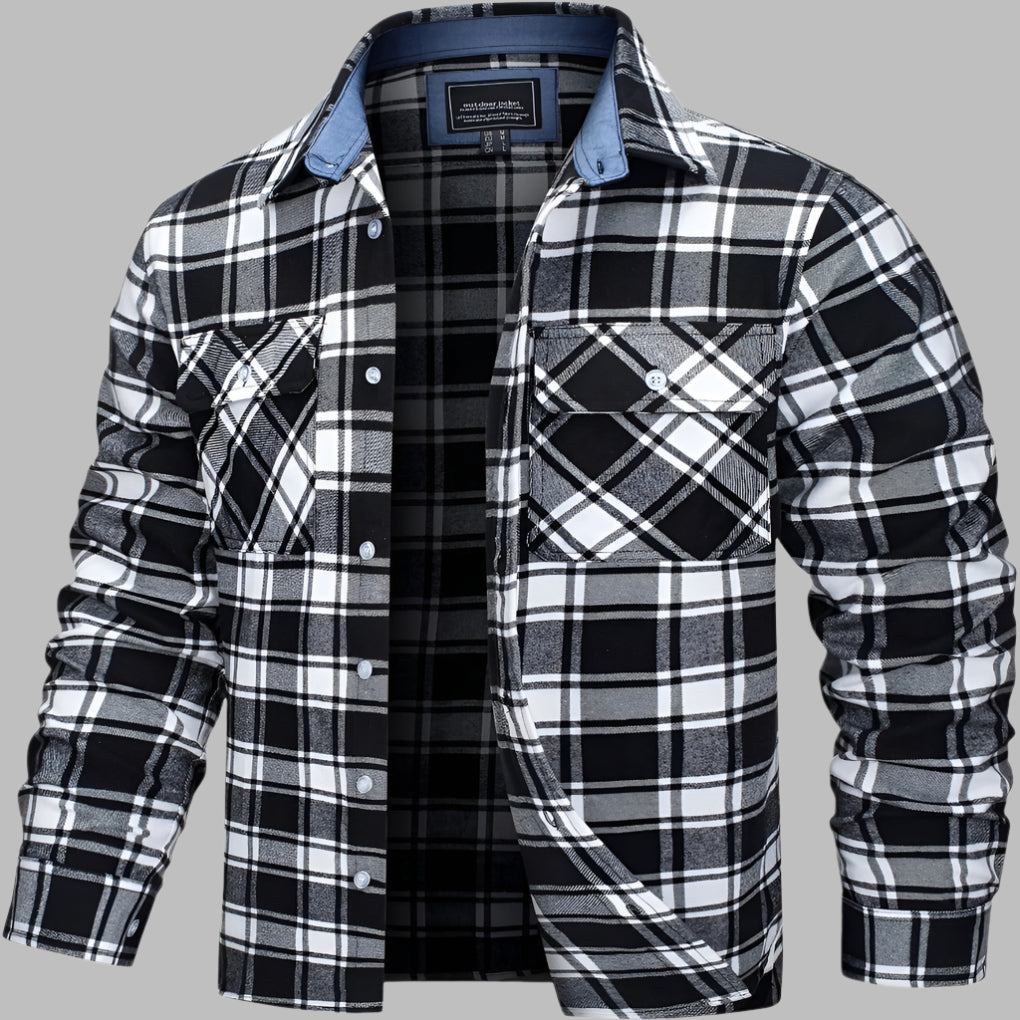 Checked flannel shirt in cotton – Lumberjack style