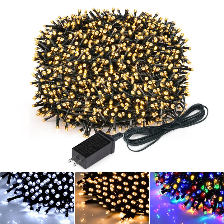 LuminaraX | LED-lyslenke for utendørs bruk 24V | 8 lysmodus | vanntett IP65 | 10–100 m | for hage, hjem og julepynt