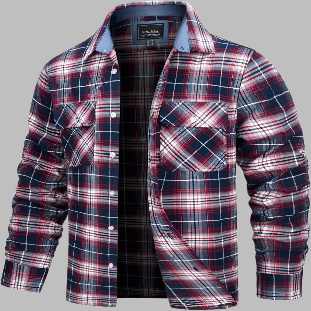 Checked flannel shirt in cotton – Lumberjack style