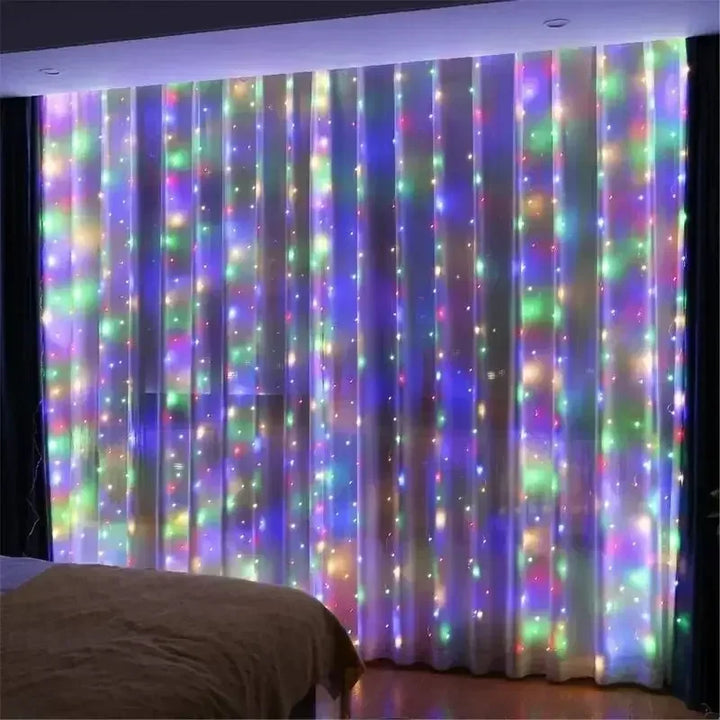 USB LED-gardinlys med fjernkontroll