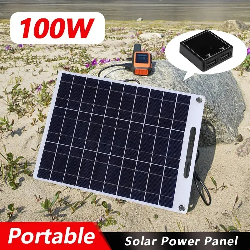 Bærbart Solcellepanel SOLVION Charge 100W | 5V | Dual USB | Vanntett | Uteliv & Camping