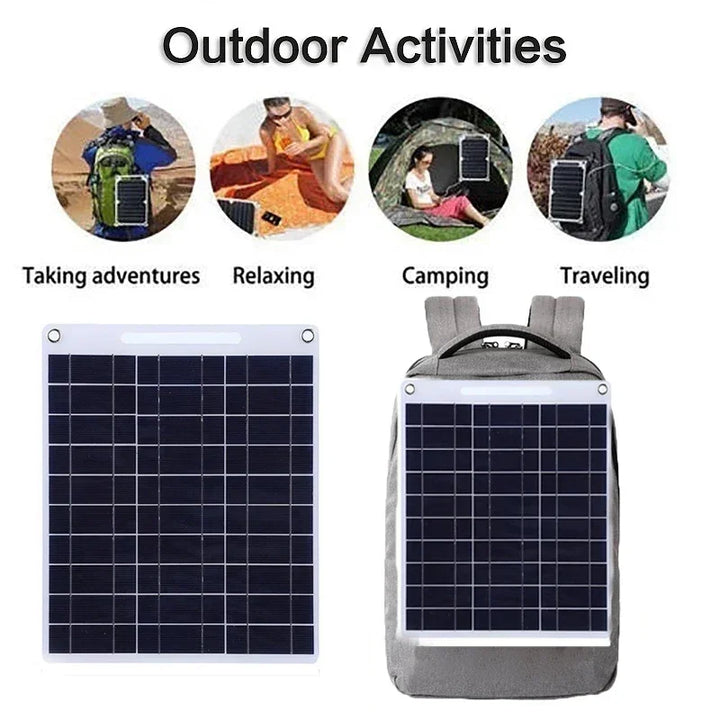 Bærbart Solcellepanel SOLVION Charge 100W | 5V | Dual USB | Vanntett | Uteliv & Camping