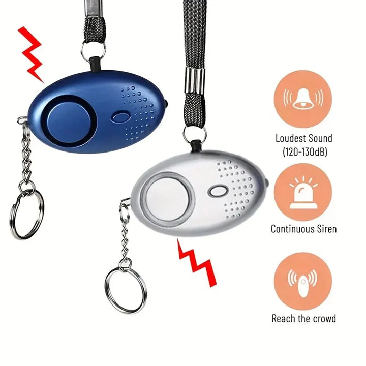 Personlig sikkerhetsalarm med LED-lys (130 dB) – SafeSound