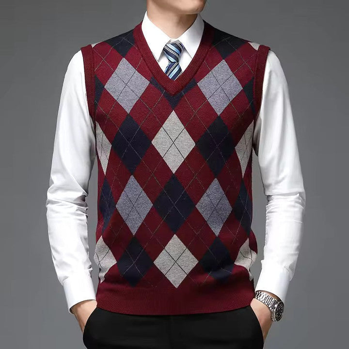 Sleeveless sweater with V-neck