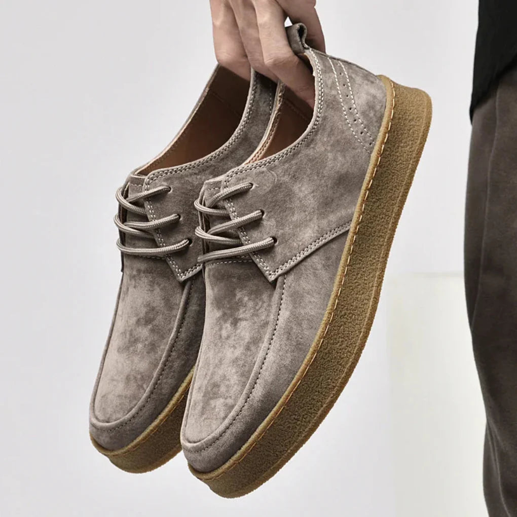 Herre semskede sneakers Stilige og allsidige