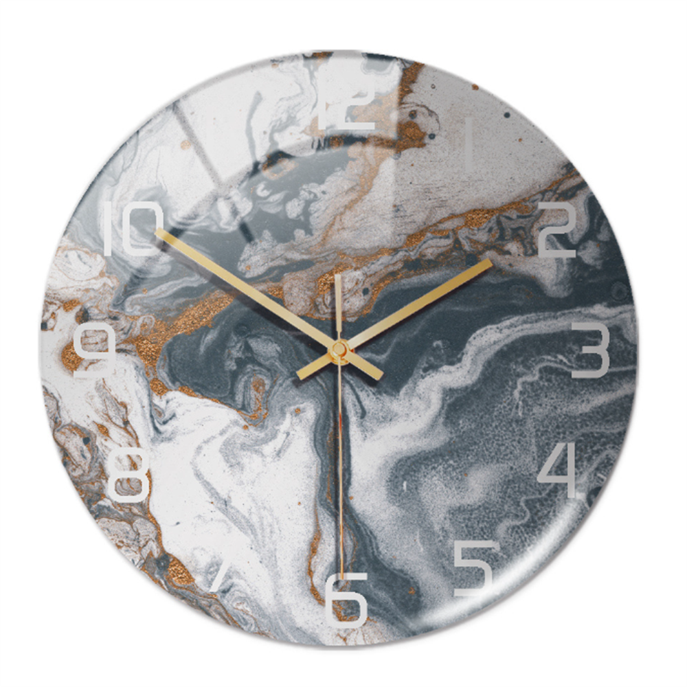 Elegant veggklokke med marmoreffekt – MarbleTime