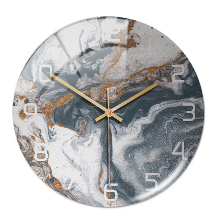 Elegant veggklokke med marmoreffekt – MarbleTime
