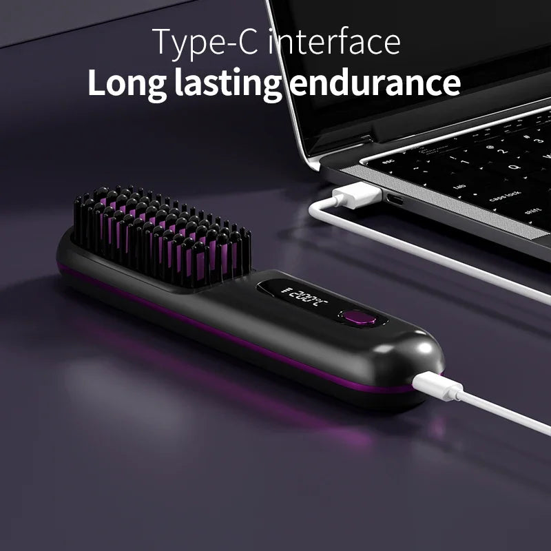 Glissara | Trådløs Rettetang | USB-lading og LCD-display | Keramikk- og Ionteknologi