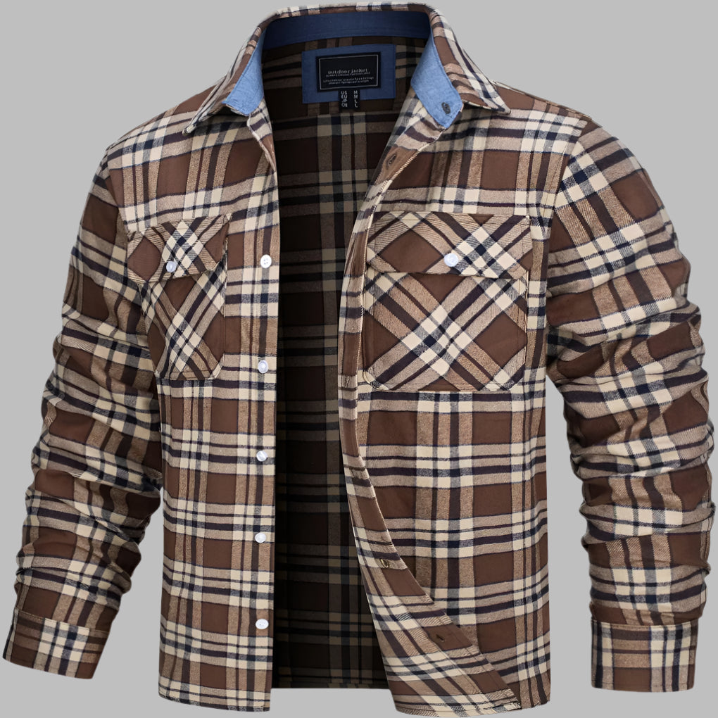 Checked flannel shirt in cotton – Lumberjack style