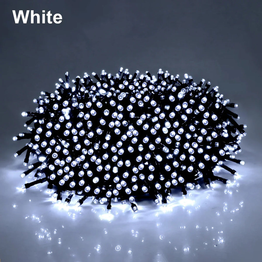 LuminaraX | LED-lyslenke for utendørs bruk 24V | 8 lysmodus | vanntett IP65 | 10–100 m | for hage, hjem og julepynt