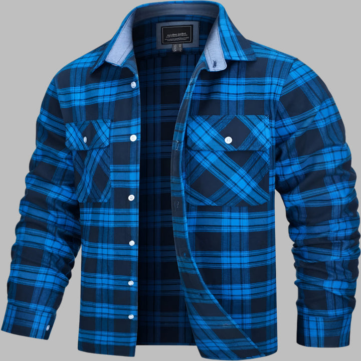 Checked flannel shirt in cotton – Lumberjack style