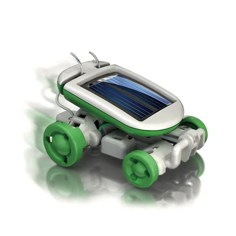 Solcelledrevet Robotsett 6-i-1 – Bygg og Lær med Seilbåt, Vindmølle, Bil og Mer