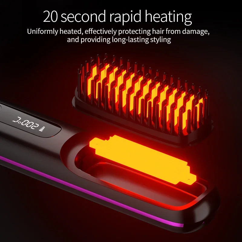 Glissara | Trådløs Rettetang | USB-lading og LCD-display | Keramikk- og Ionteknologi