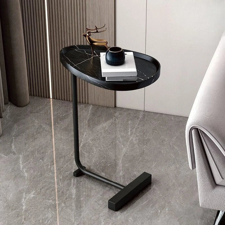 Nirethia - Mobilt C-formet sofabord ideelt for sofa eller seng