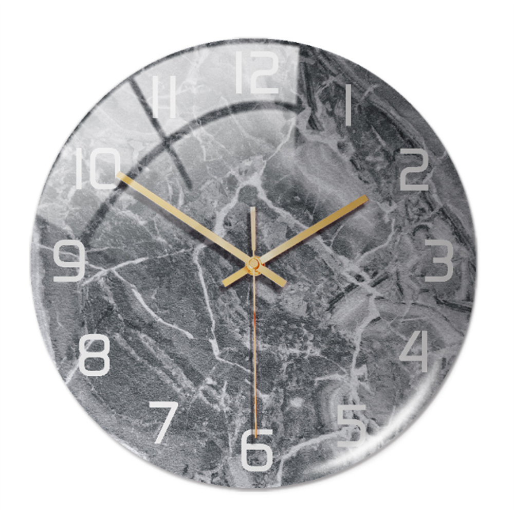 Elegant veggklokke med marmoreffekt – MarbleTime