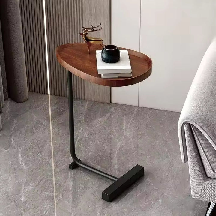 Nirethia - Mobilt C-formet sofabord ideelt for sofa eller seng
