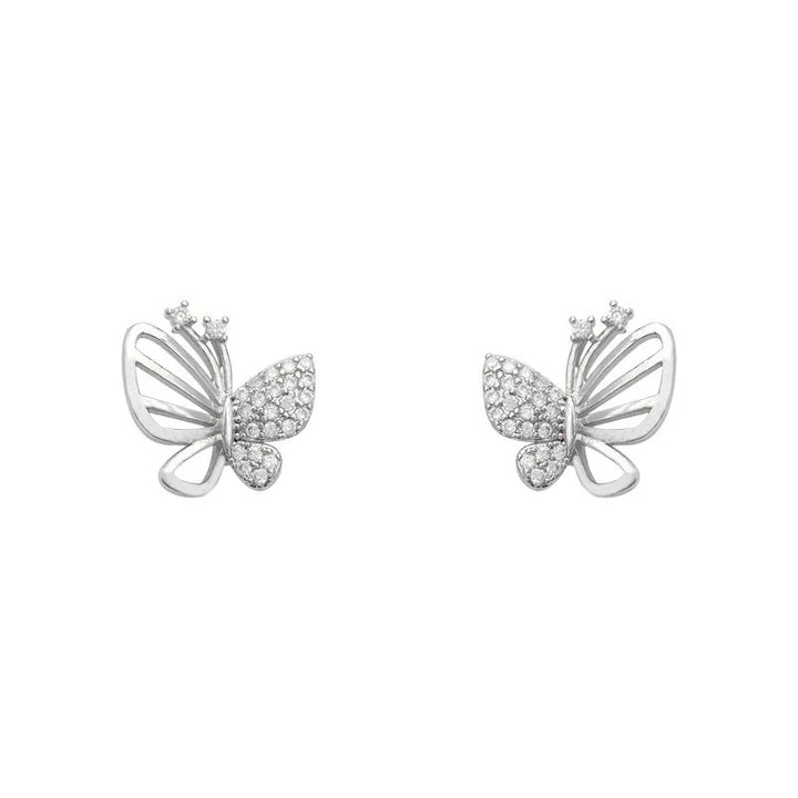 Elegante Zirkonia Sommerfugl Stud-øredobber