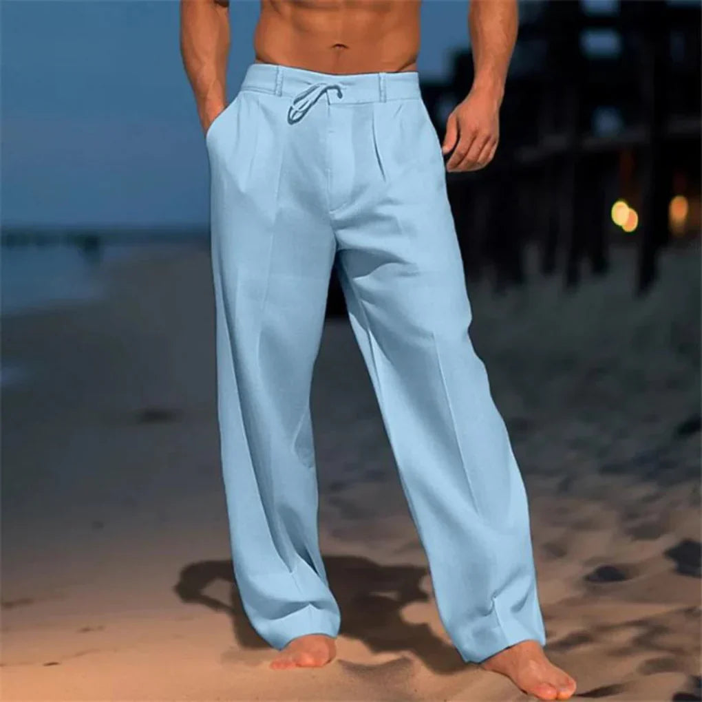 Menns elegante sommer linbukser