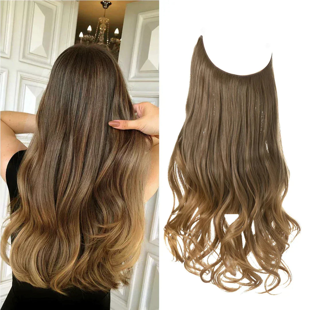 SecretHair | Premium Ekte Hår-extensions | 100% REMY-kvalitet | Volum og Lengde Uten Sømmer | Naturlig Glans | Varmebestandig og Holdbar