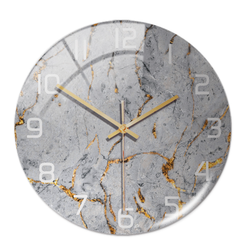 Elegant veggklokke med marmoreffekt – MarbleTime
