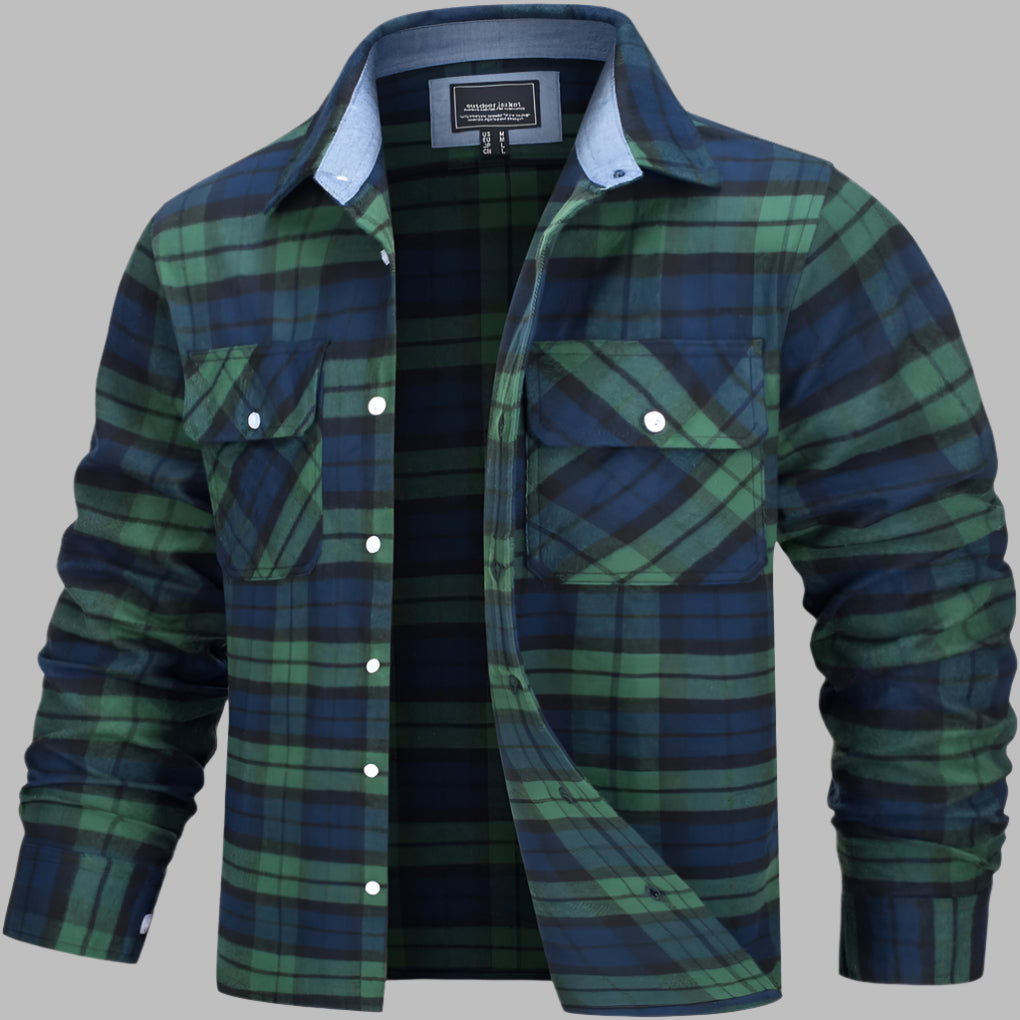 Checked flannel shirt in cotton – Lumberjack style
