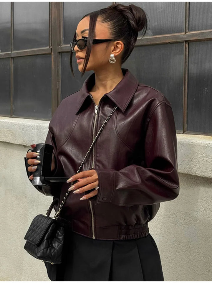 Variant image for Women Bomber Jacket Green Suede | Chic-14