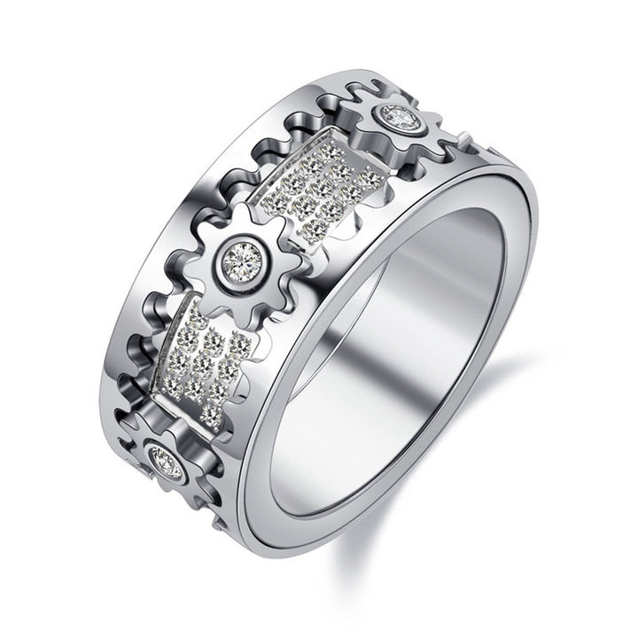 Spinnring med roterende design