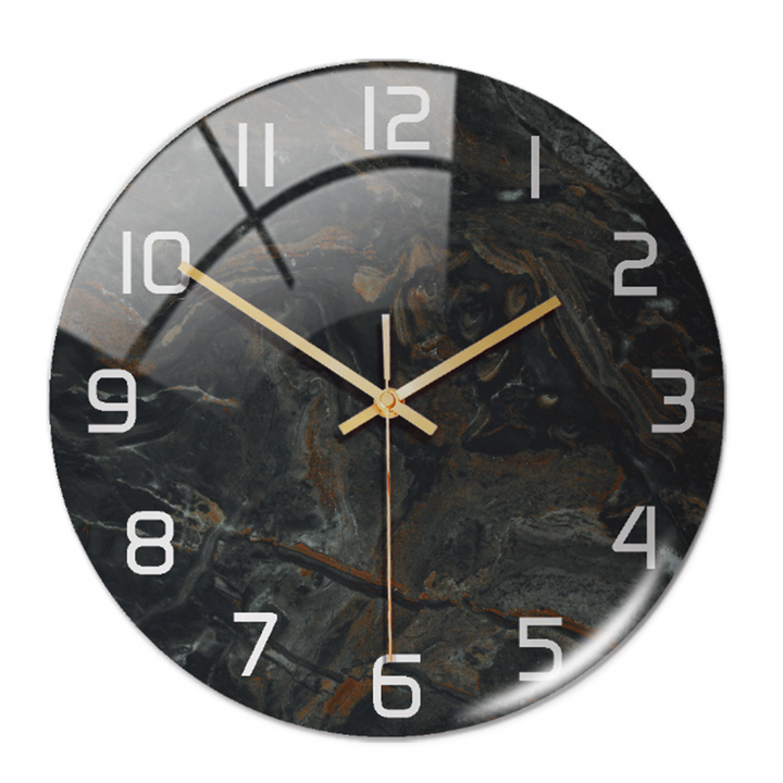 Elegant veggklokke med marmoreffekt – MarbleTime